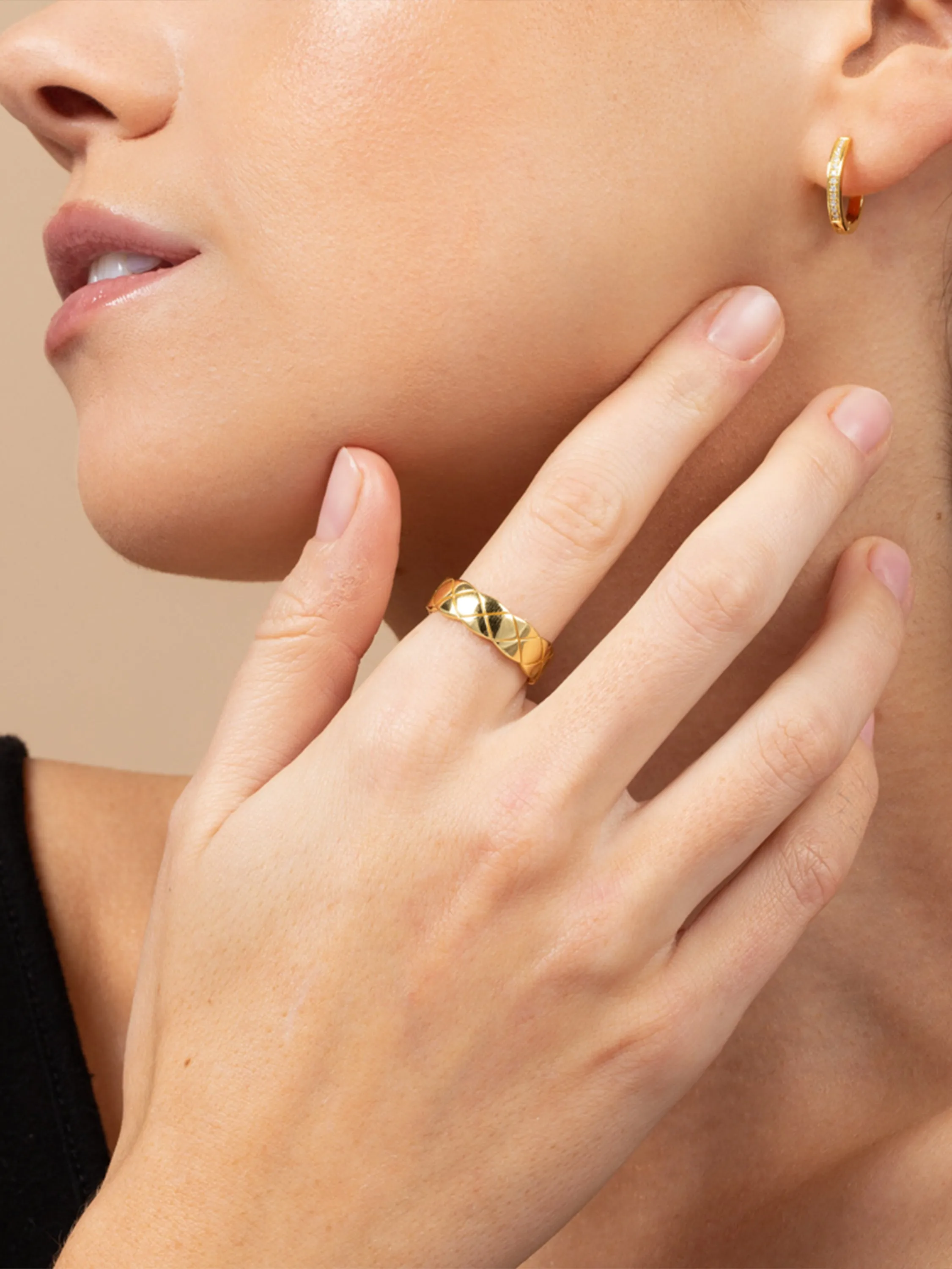 Criss Cross Vermeil Ring