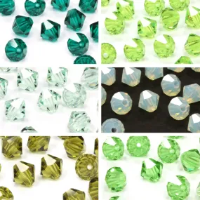 Crystal 6mm Bicone Green Bundle - Pack of 6