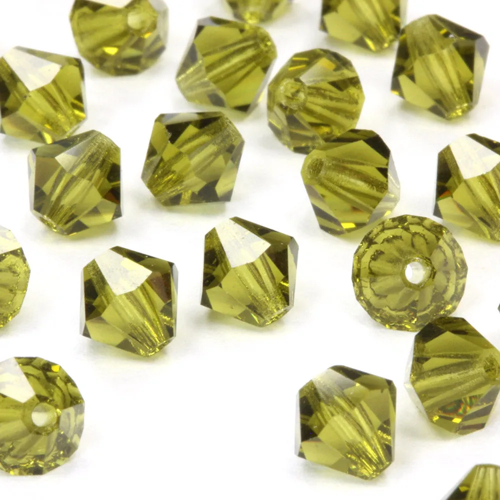 Crystal 6mm Bicone Green Bundle - Pack of 6