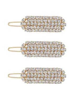 Crystal Droplet Barrette Set