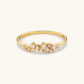 Crystal Jewel Ring in Gold