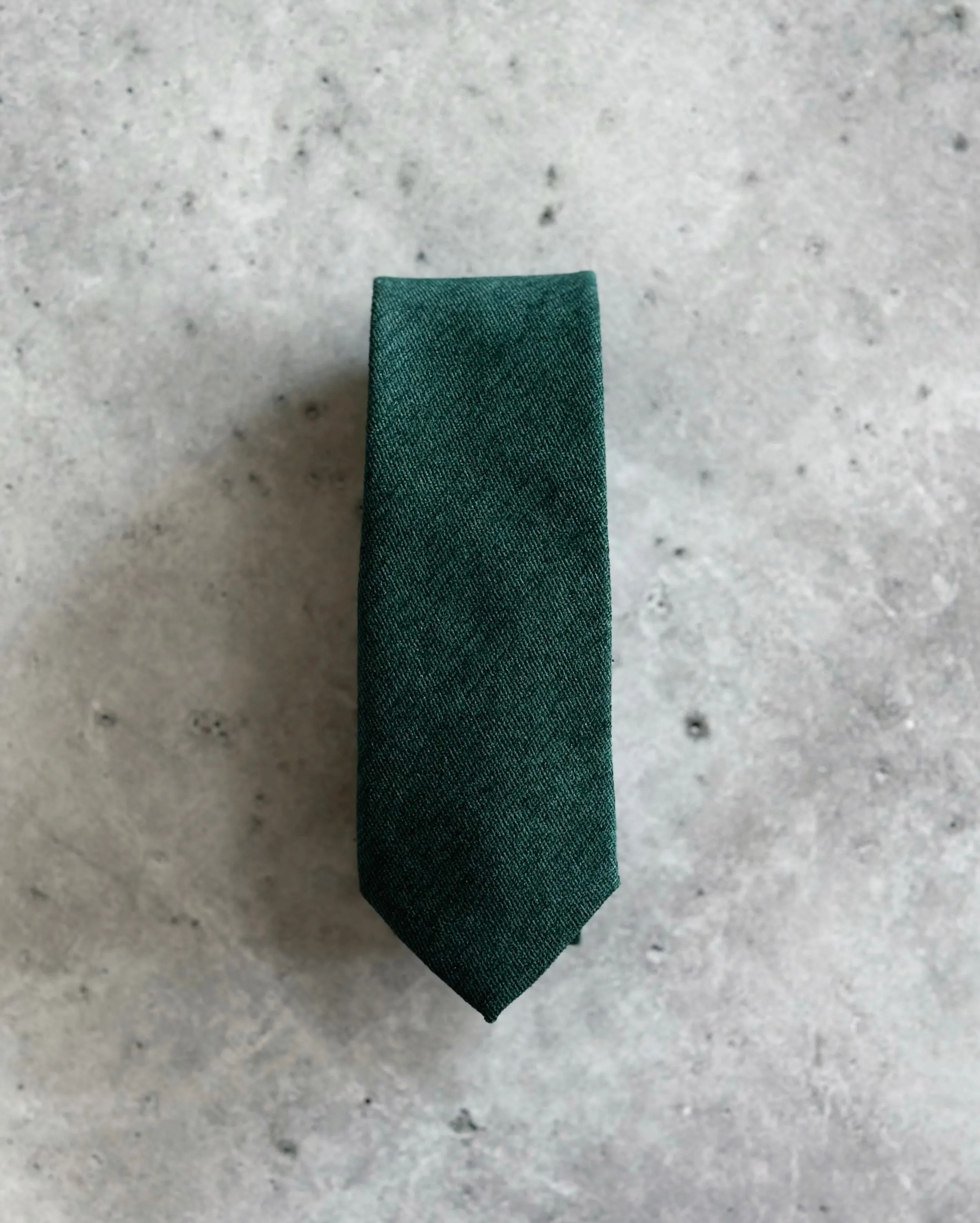 Dark Green Cotton Neck Tie