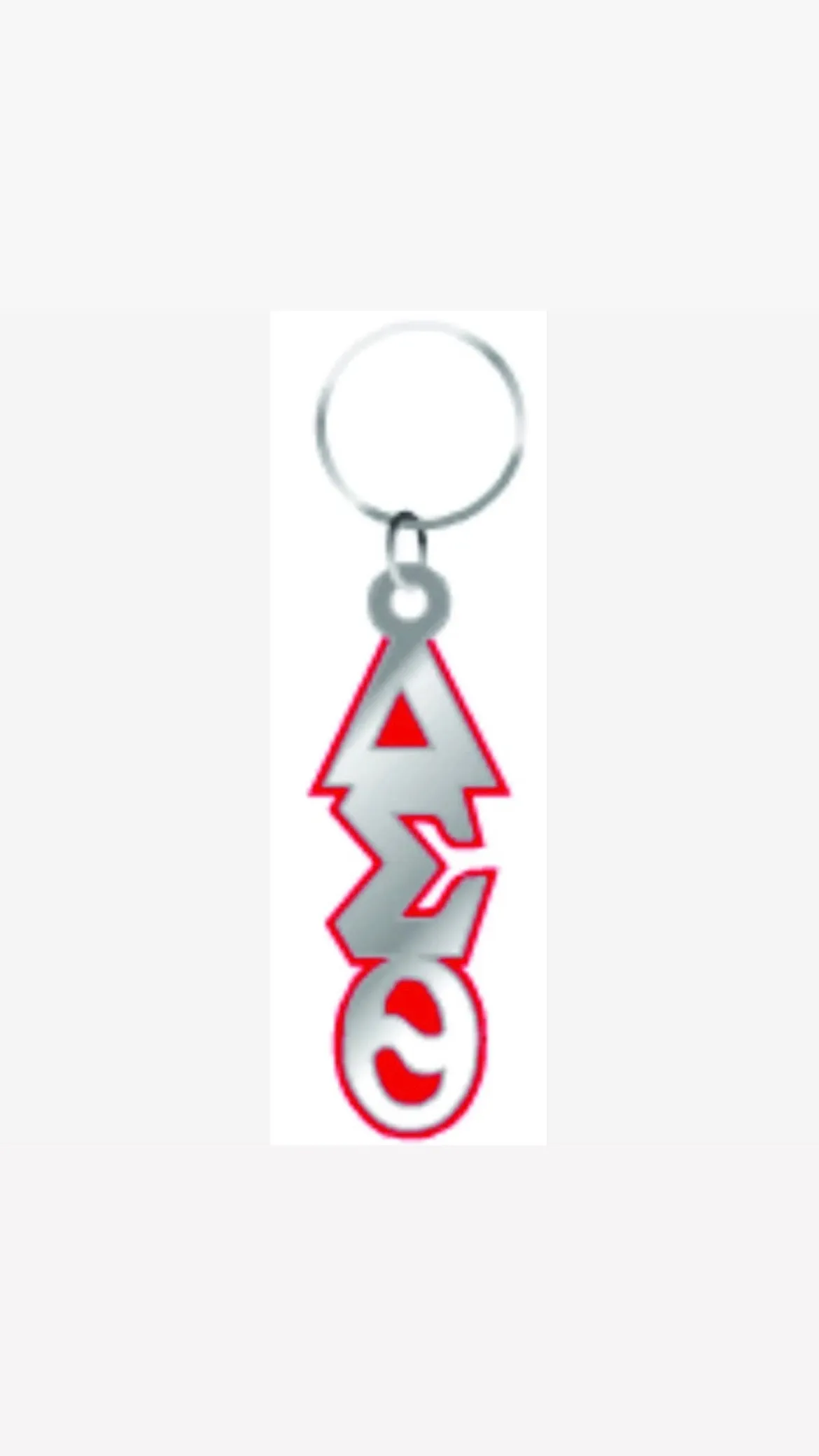 Delta Large Letter Mirror Keychain