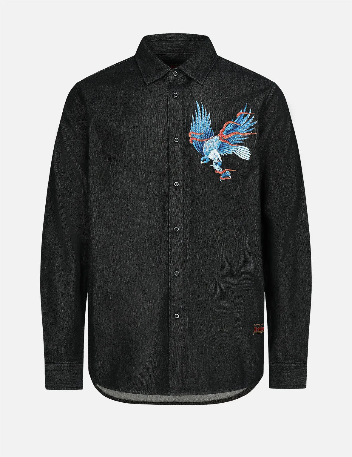 Eagle and Seagull Embroidery Denim Shirt