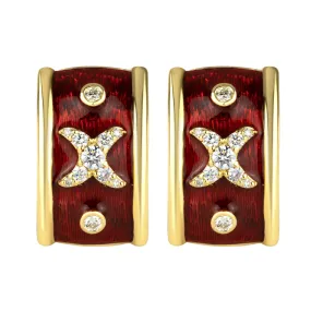 Earrings - Diamond (enamel)