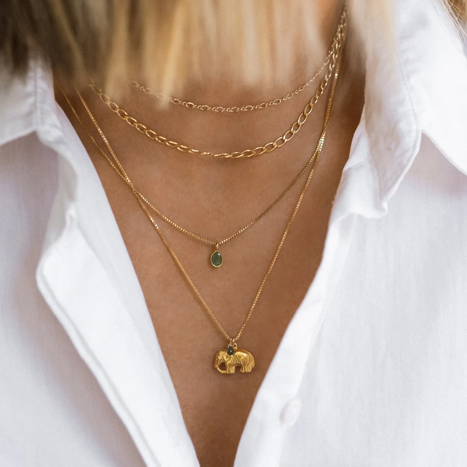 Elephant Necklace | Gold