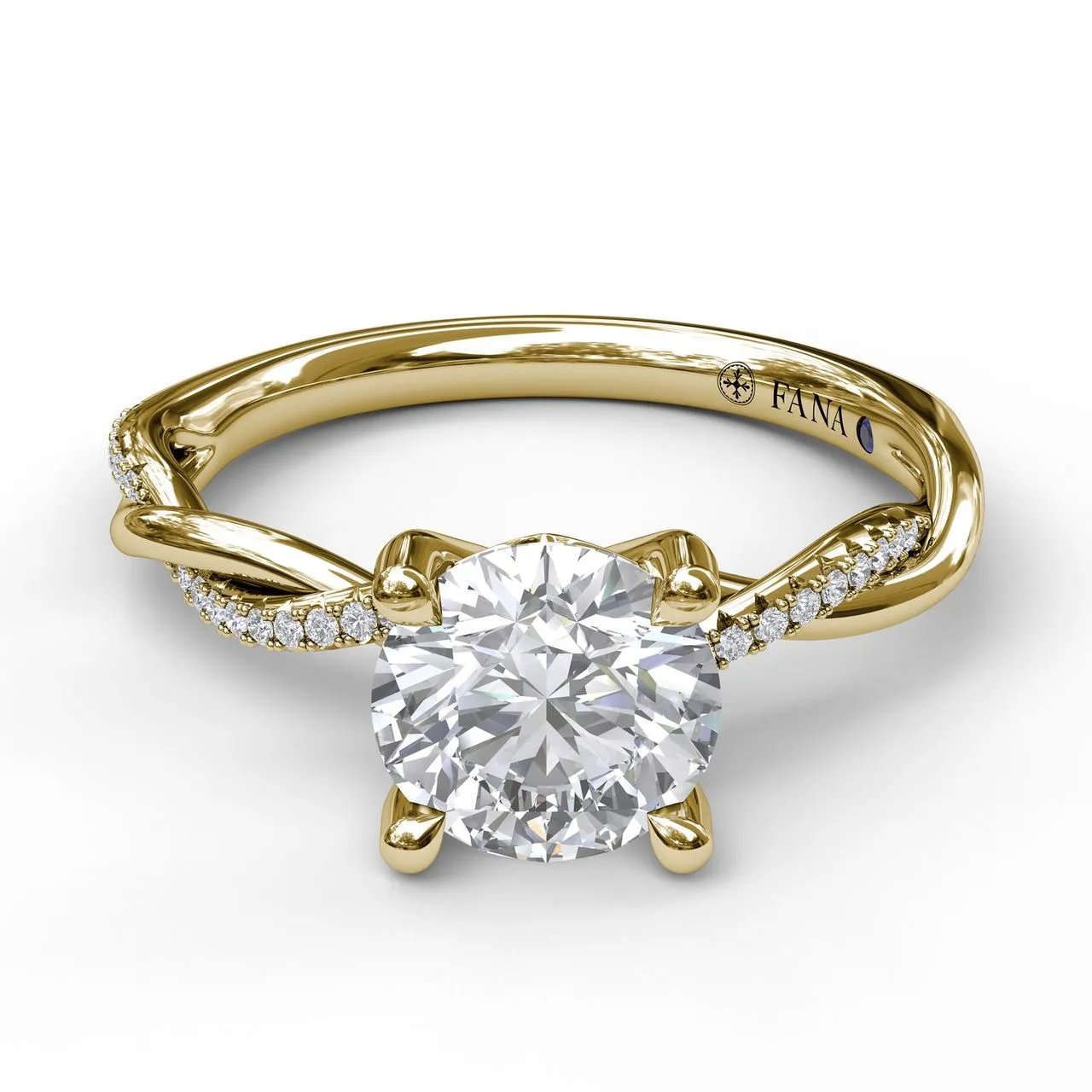 Fana Gold And Diamond Twist Engagement Ring 3901