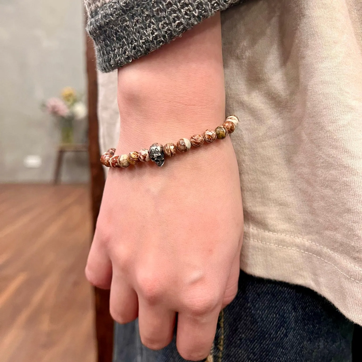 Fucking Baby Red Zebra Jasper Stone Bracelet