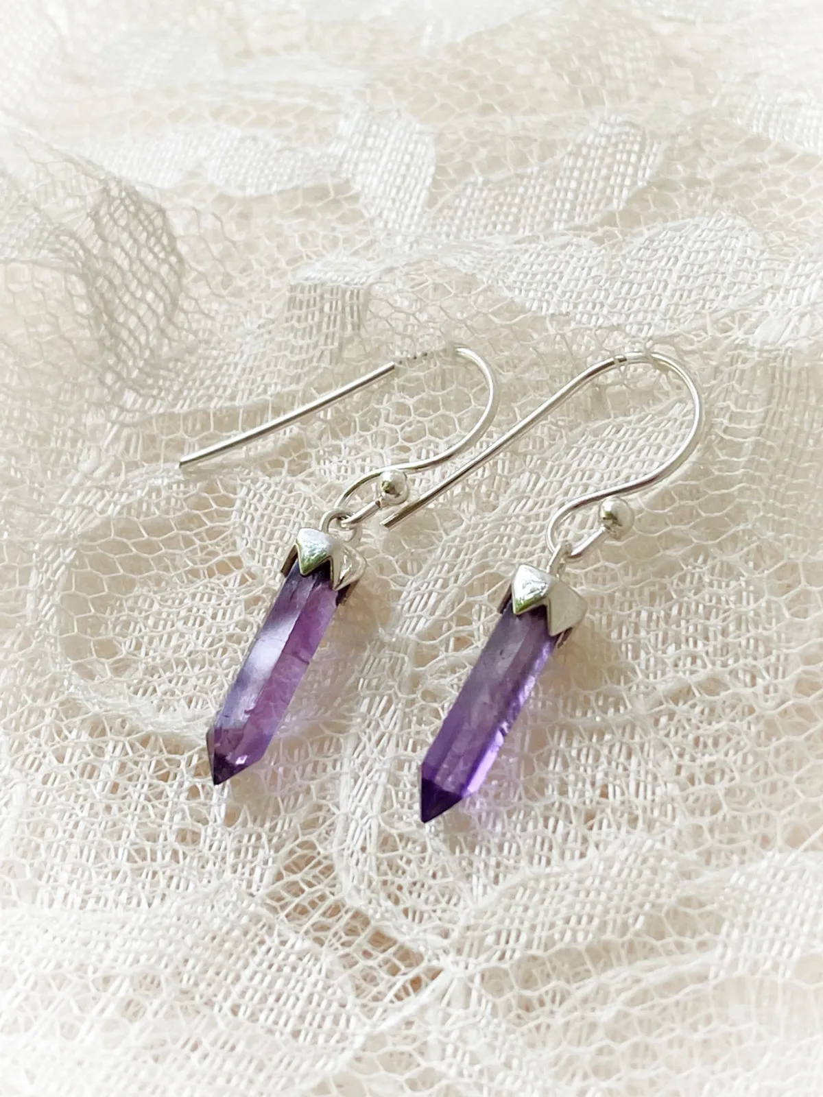 Gemstone Crystal Point Dangles