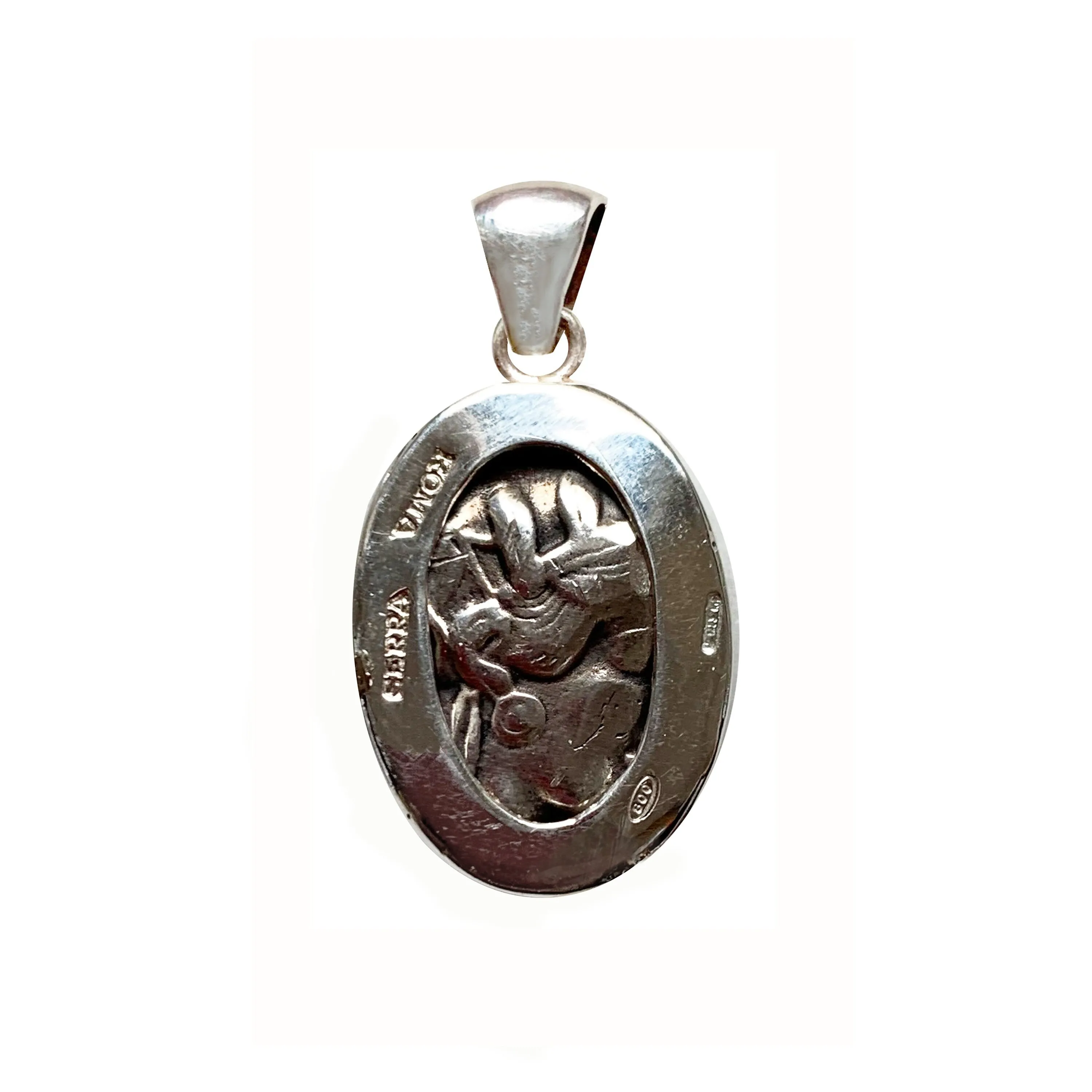 Genuine Greek Silver Coin Pendant depicting an Owl dear to Athena