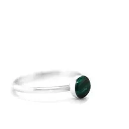 Genuine Malachite Ring, Sterling Silver, Authentic Navajo Native American USA Handmade, Nickel Free