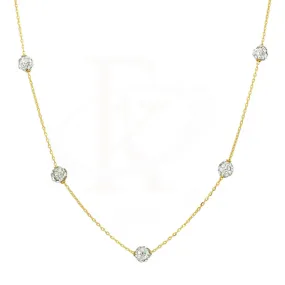 Gold Ball Shaped Necklace 21KT - FKJNKL21K2875