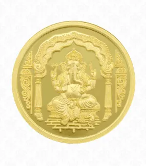 Gold Ganpati Coin-2GM