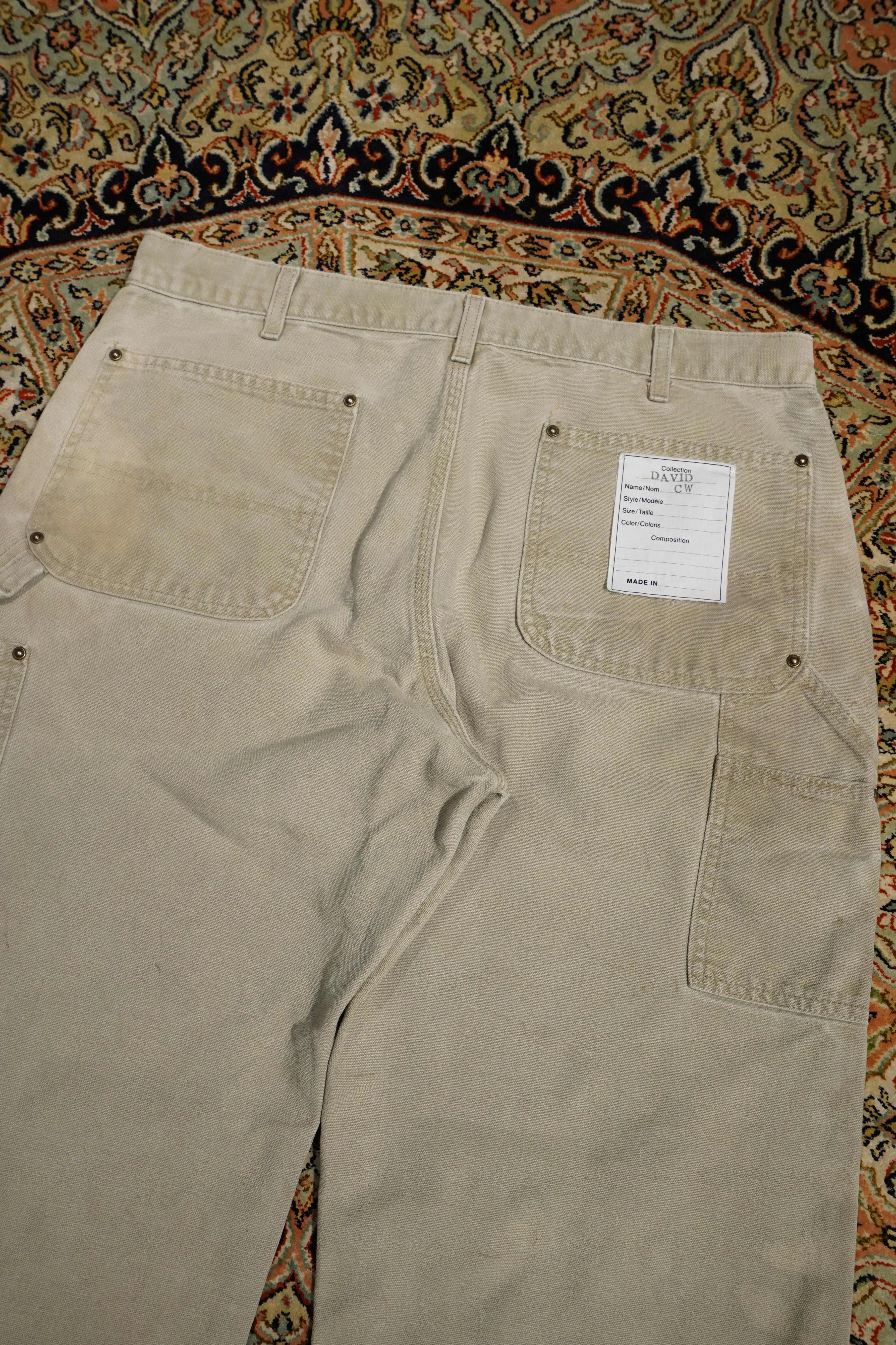 HANDPAINT WORKER PANTS (#A NATURAL)