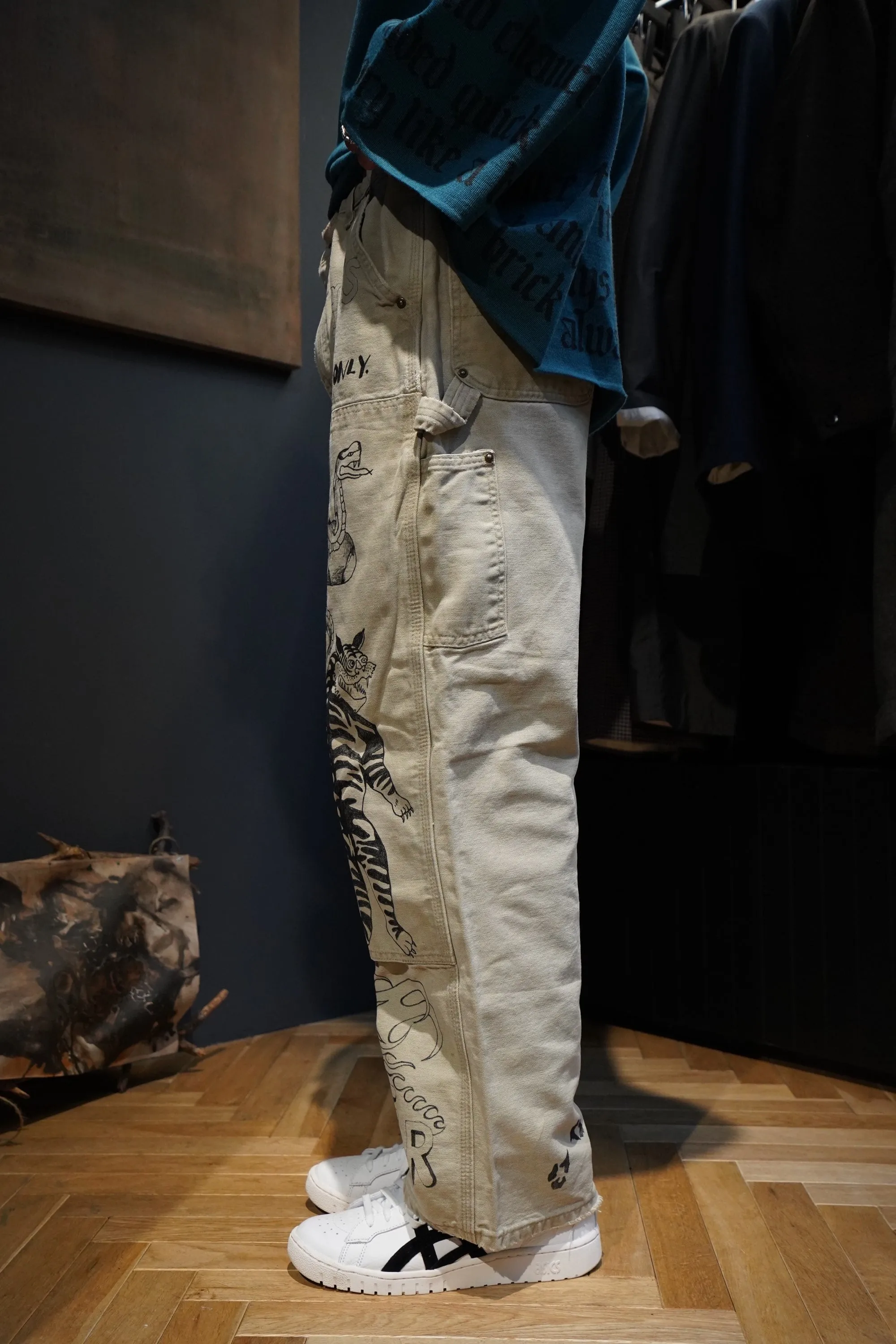 HANDPAINT WORKER PANTS (#A NATURAL)