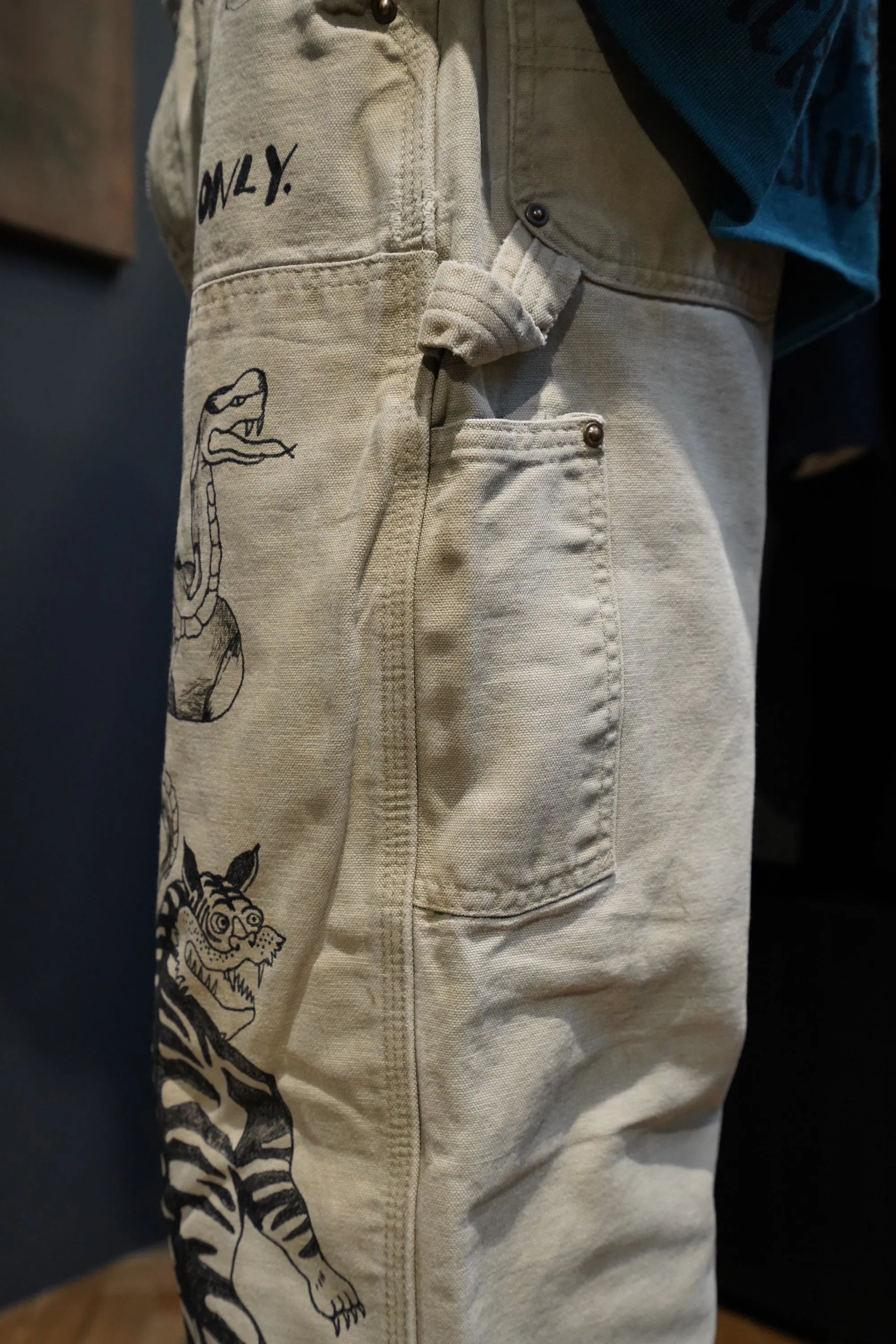 HANDPAINT WORKER PANTS (#A NATURAL)