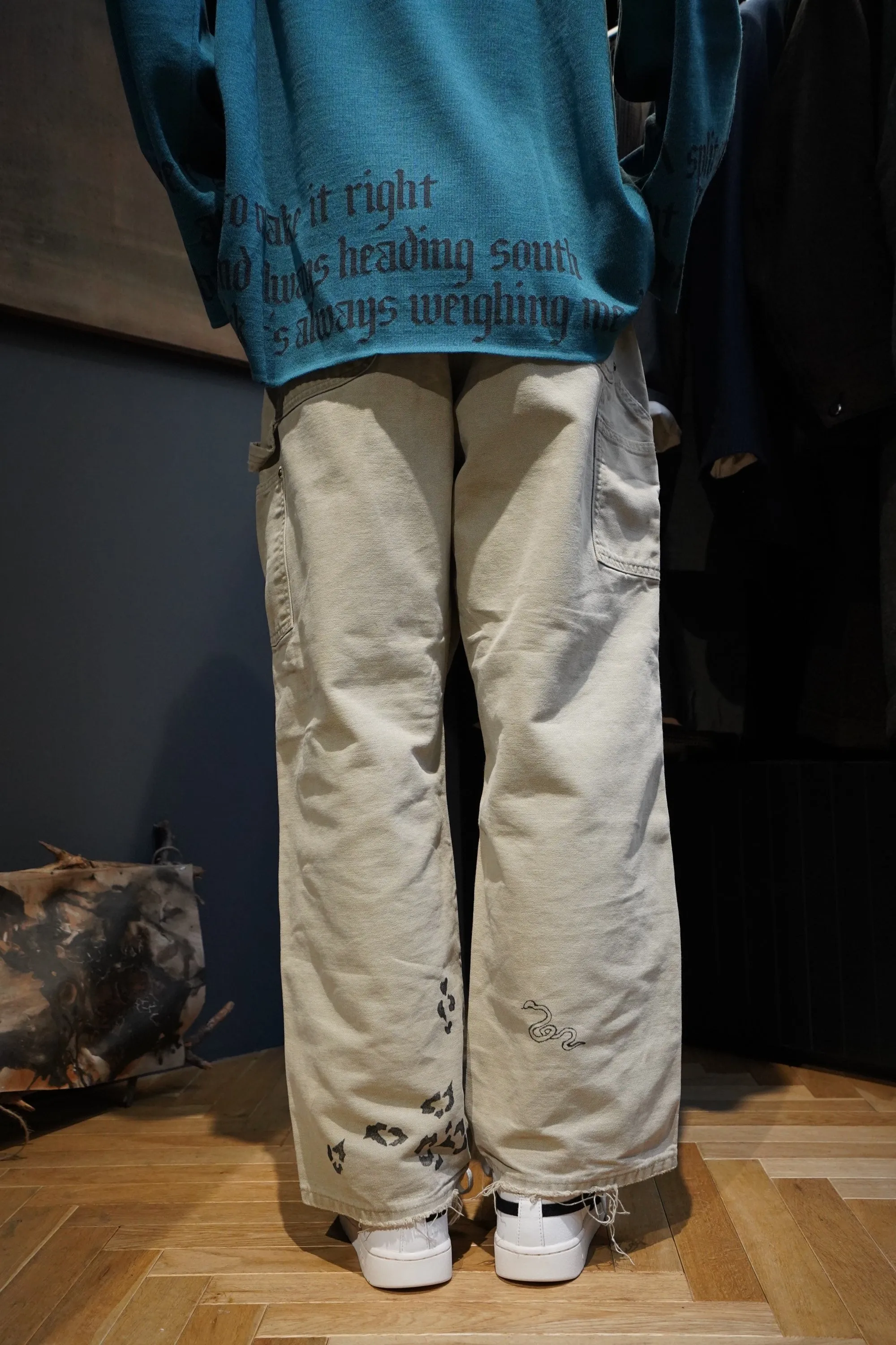 HANDPAINT WORKER PANTS (#A NATURAL)