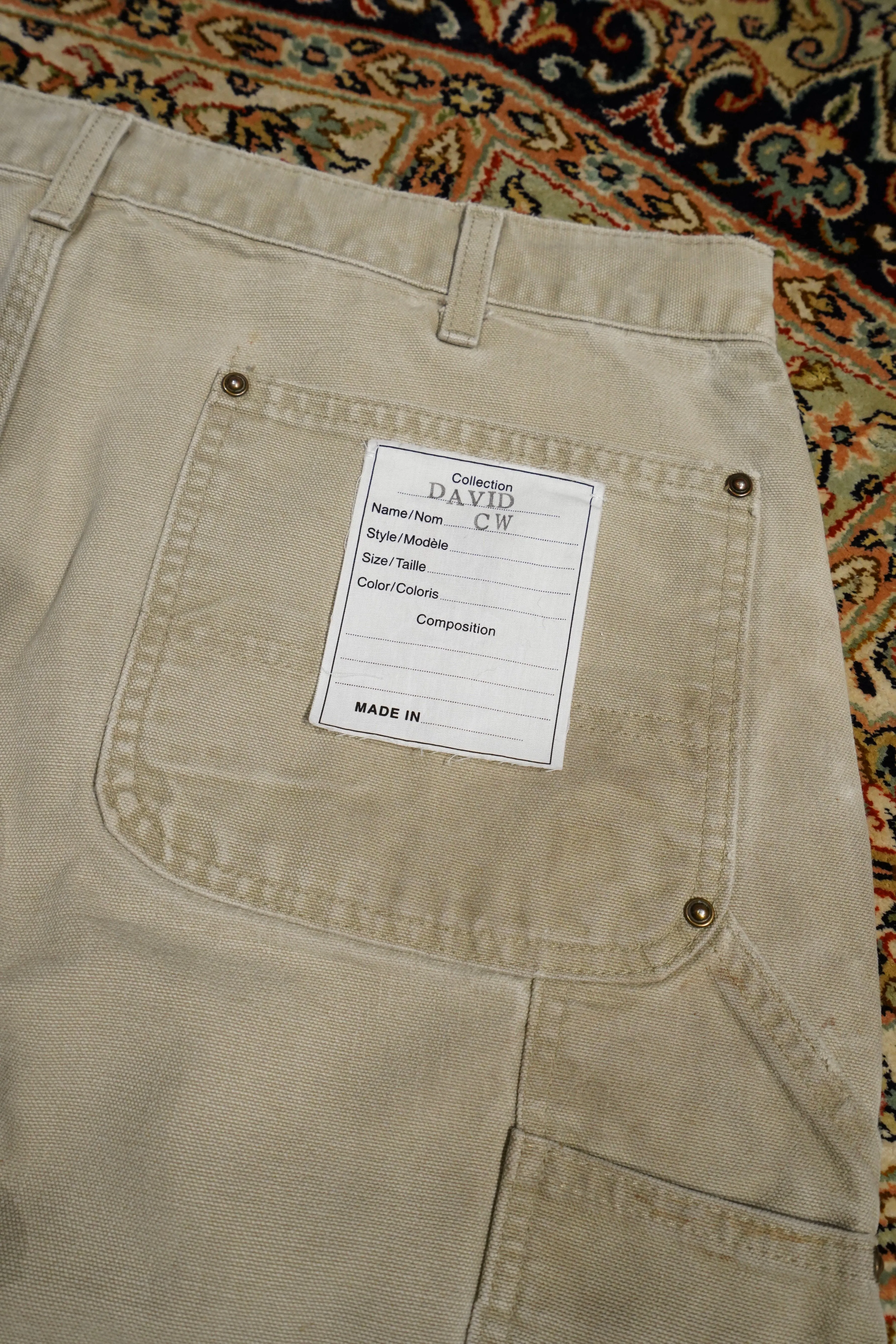 HANDPAINT WORKER PANTS (#A NATURAL)