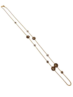 Ippolita Hematite Smokey Quartz Lollipop Yellow Gold Chain Necklace