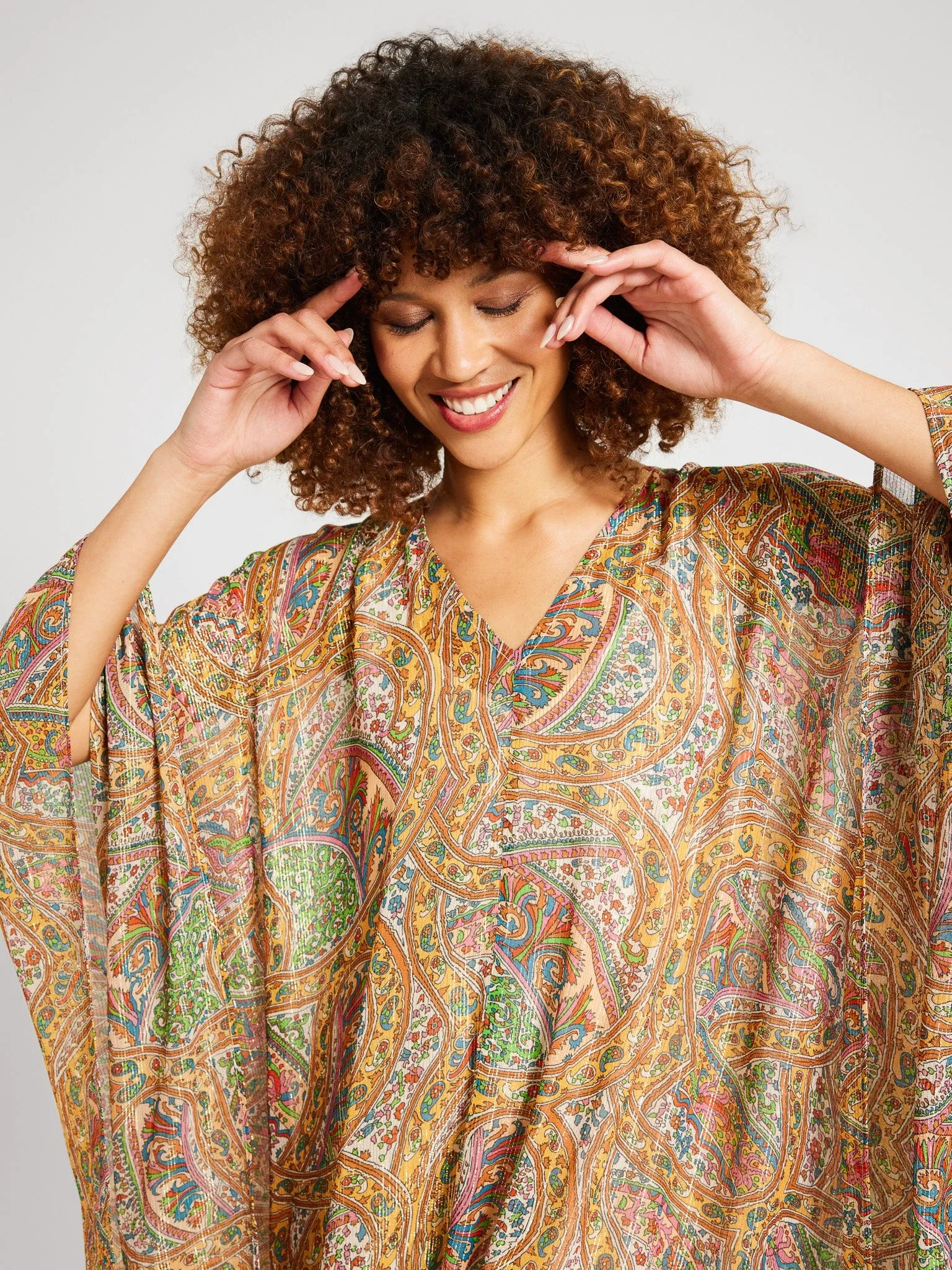 Jones Caftan in Paisley Shimmer