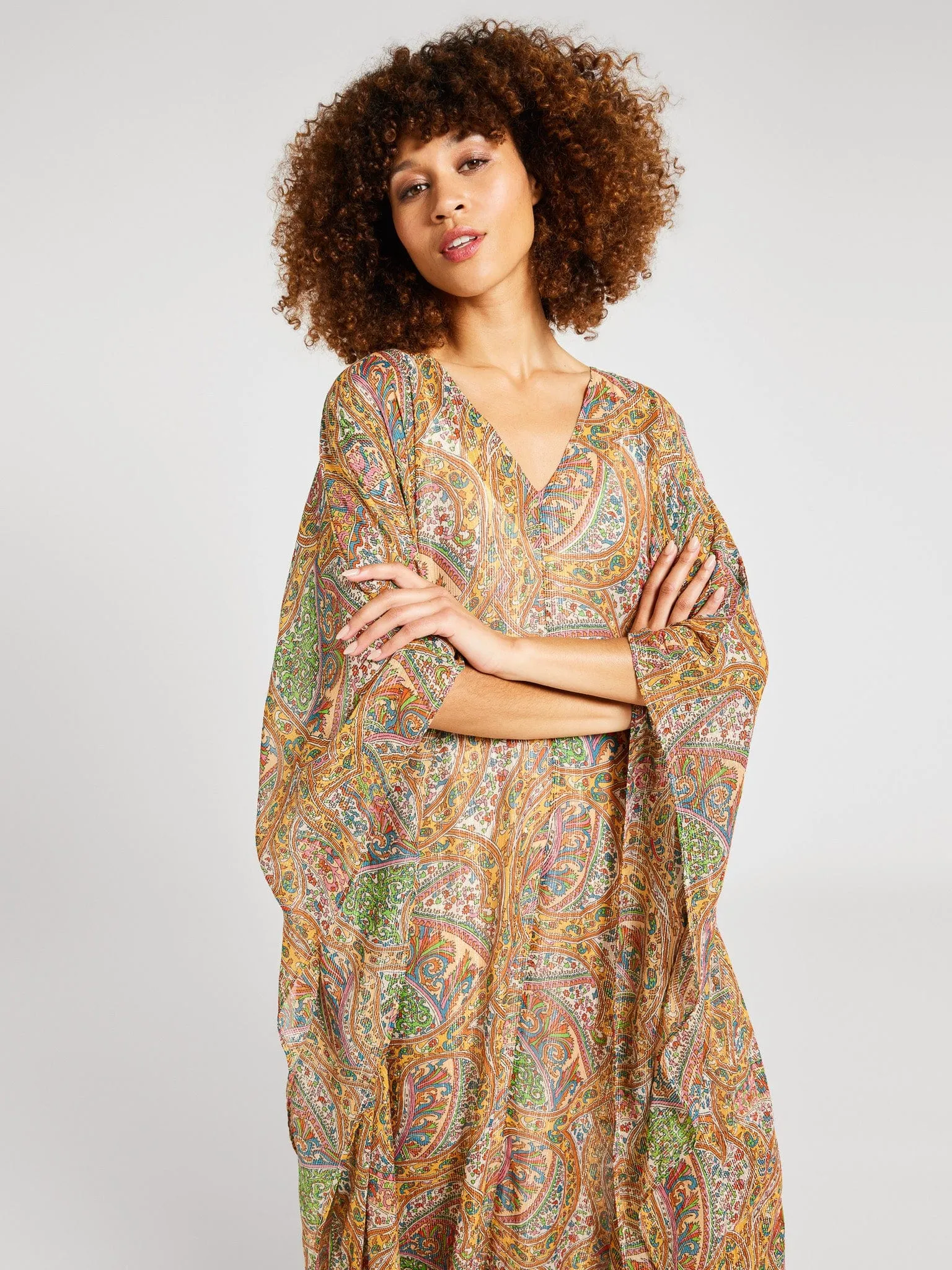 Jones Caftan in Paisley Shimmer