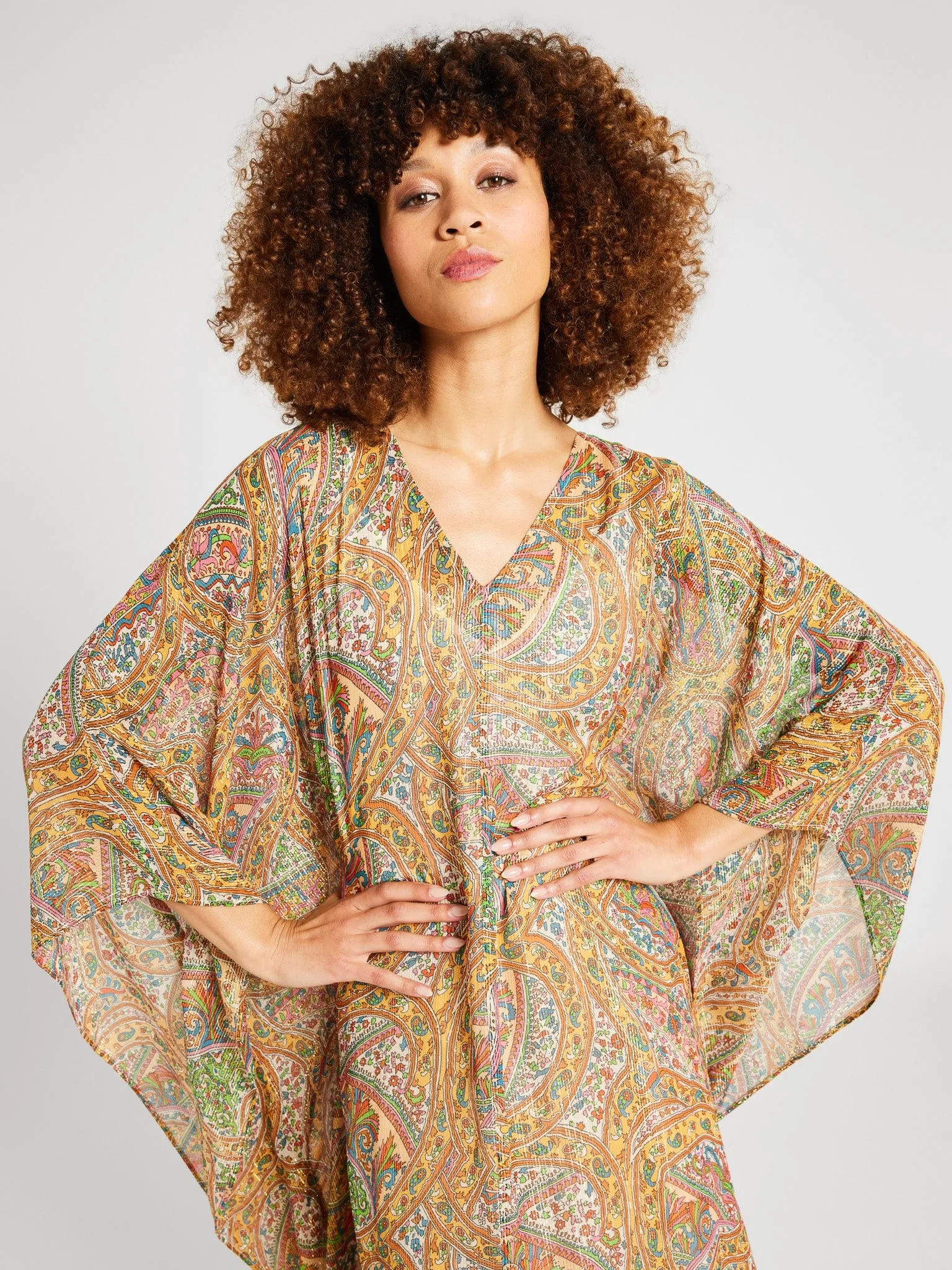 Jones Caftan in Paisley Shimmer