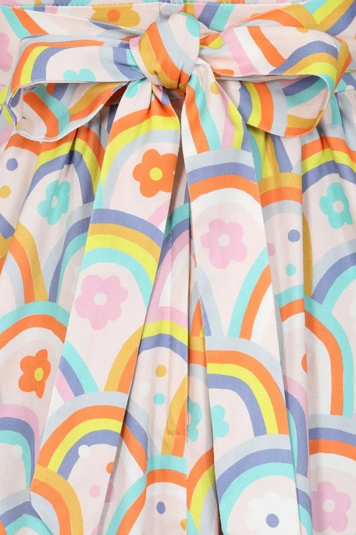 Lady Vintage Tea Dress in Dreamy Rainbows Print