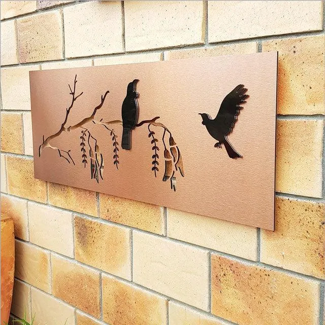 Large Tui on Kowhai Wall Panel