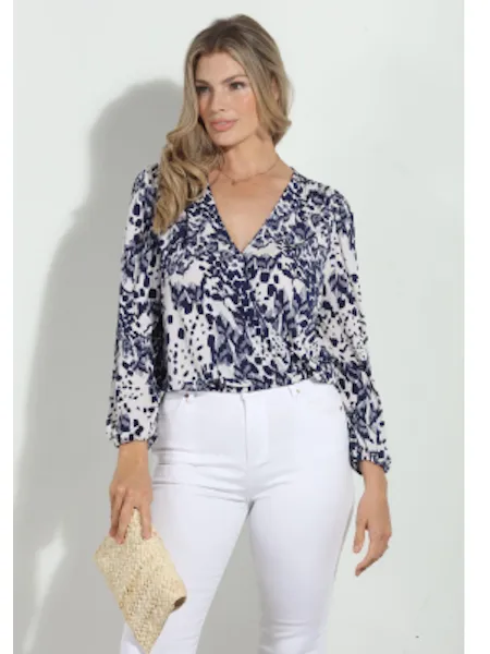 Long Sleeve Surplice Top