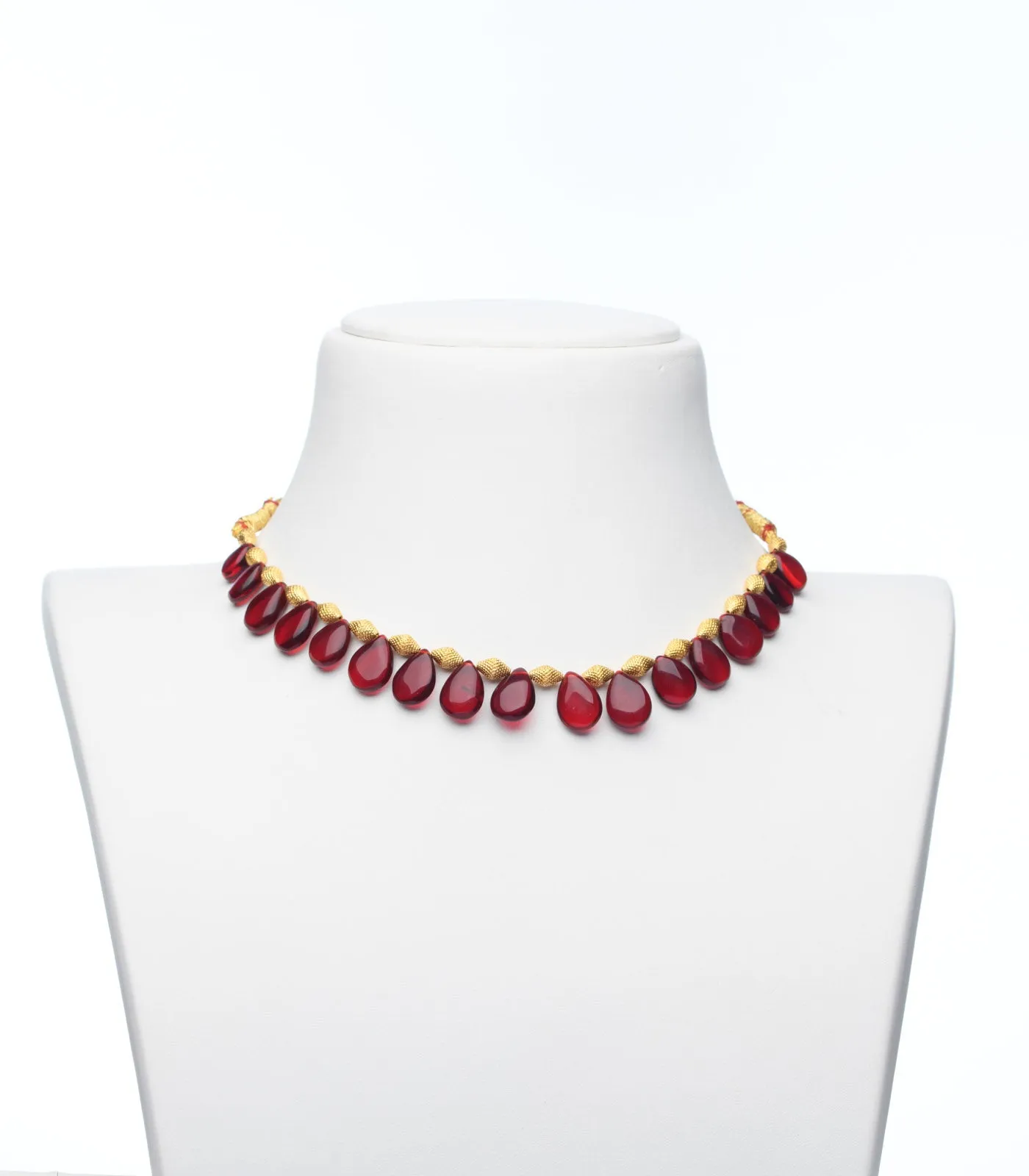 Maroon Petal Necklace