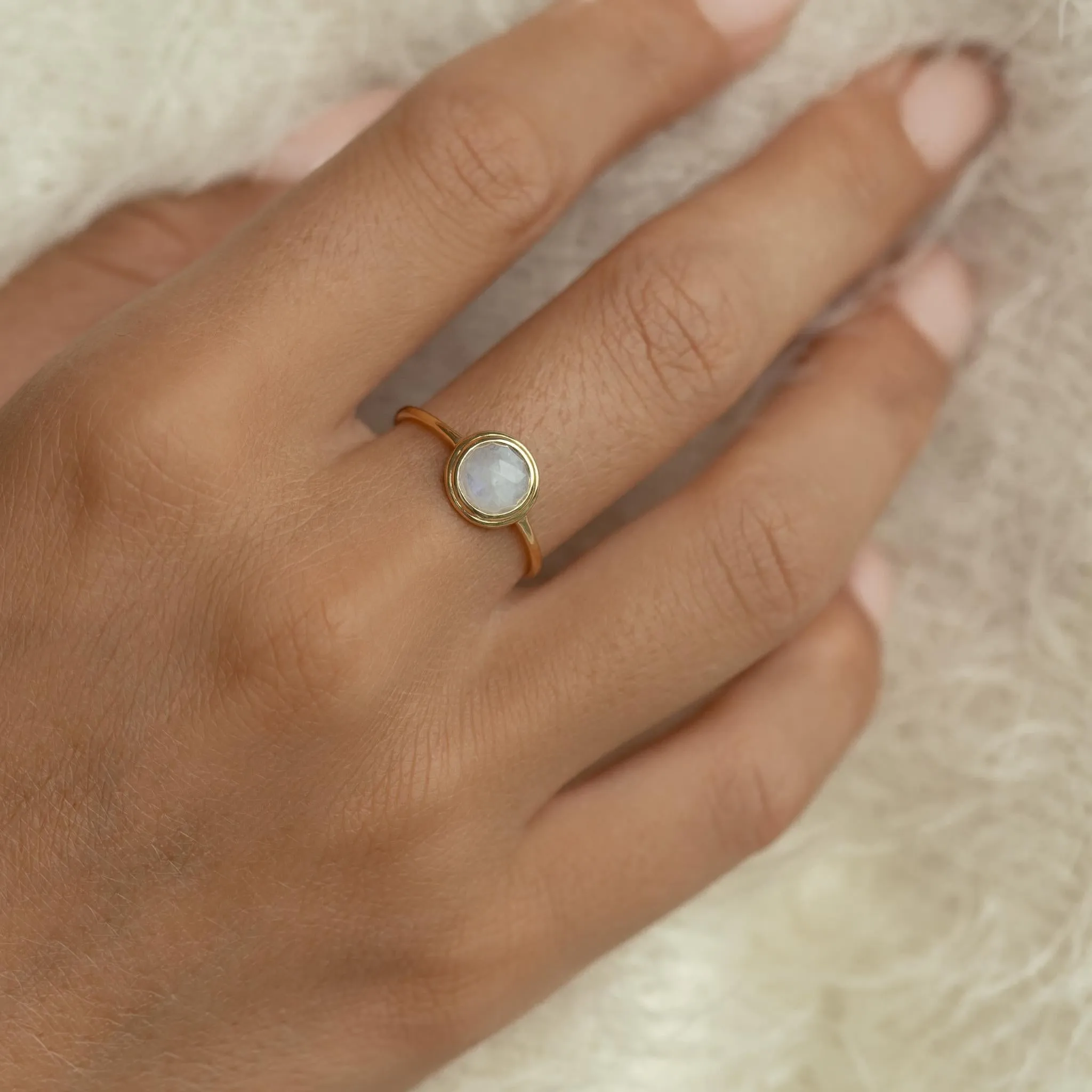 Moonstone Ring 14k Gold - Zosia