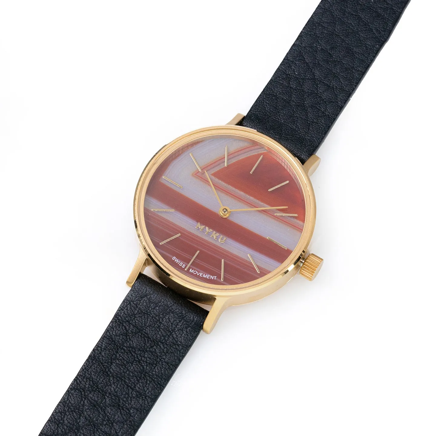 MYKU Sardonyx Gold 32mm Watch