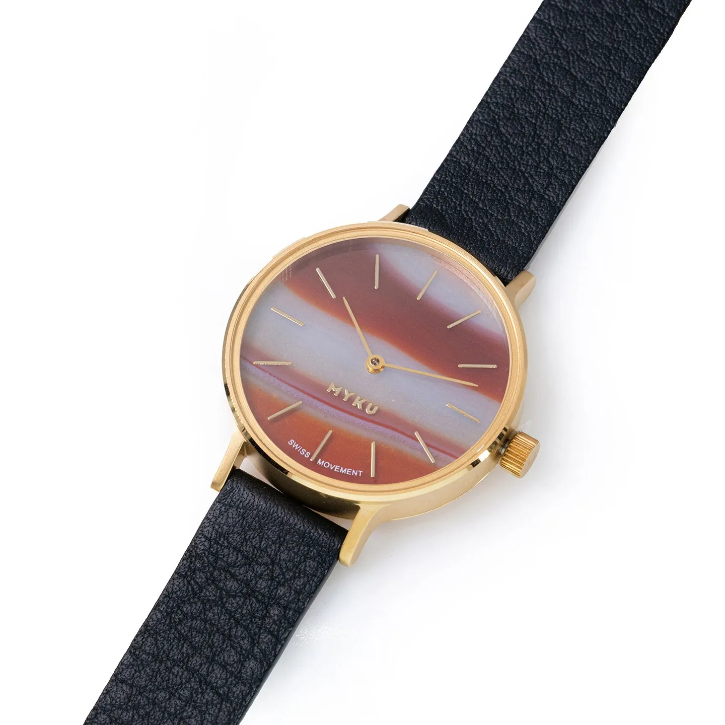 MYKU Sardonyx Gold 32mm Watch