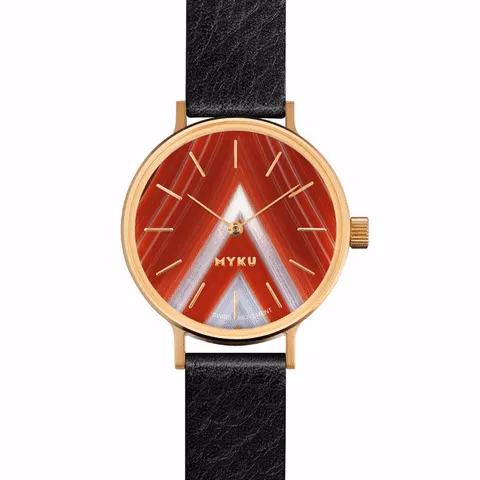 MYKU Sardonyx Gold 32mm Watch