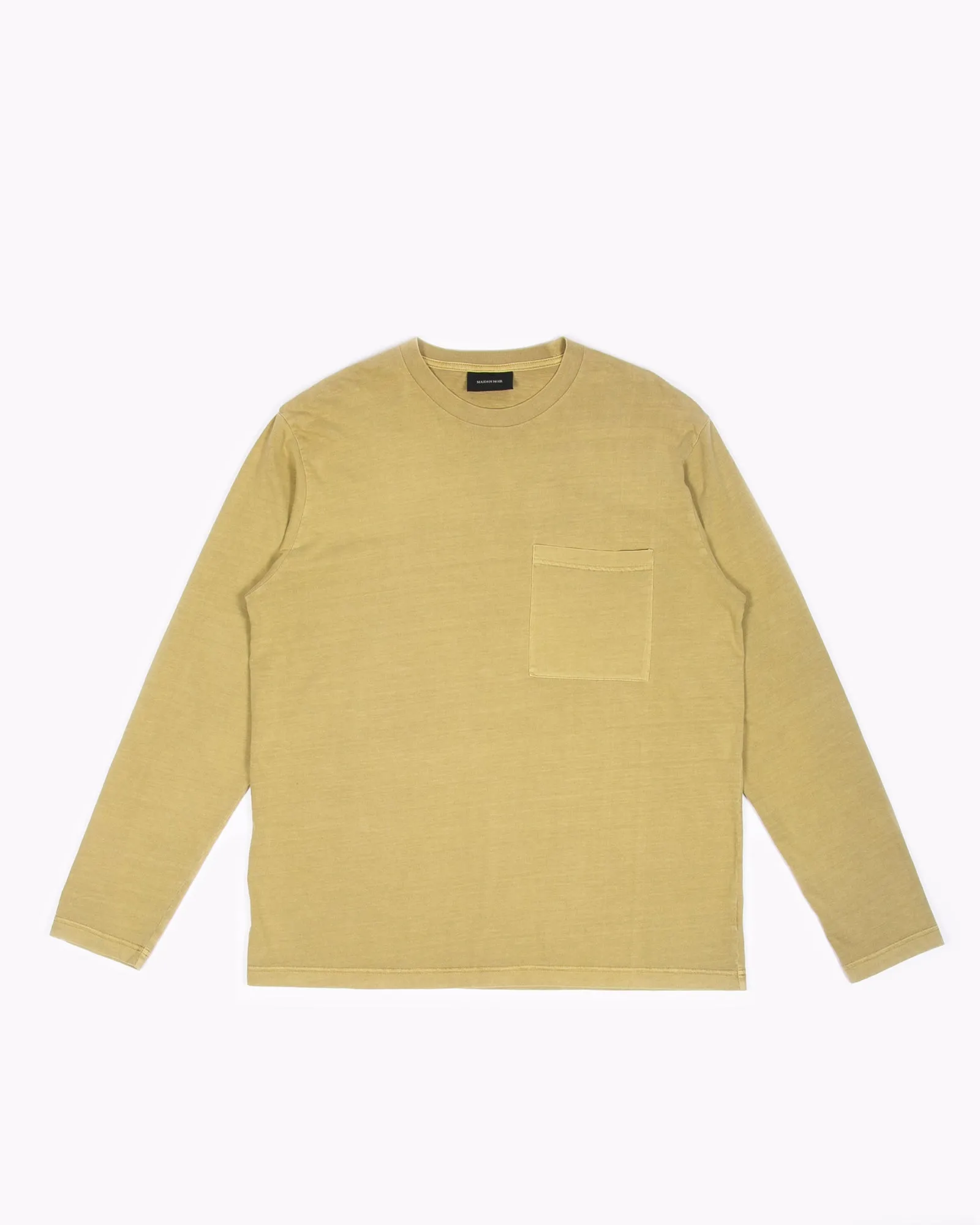 Natural Dyed Block LS Jersey - Moss