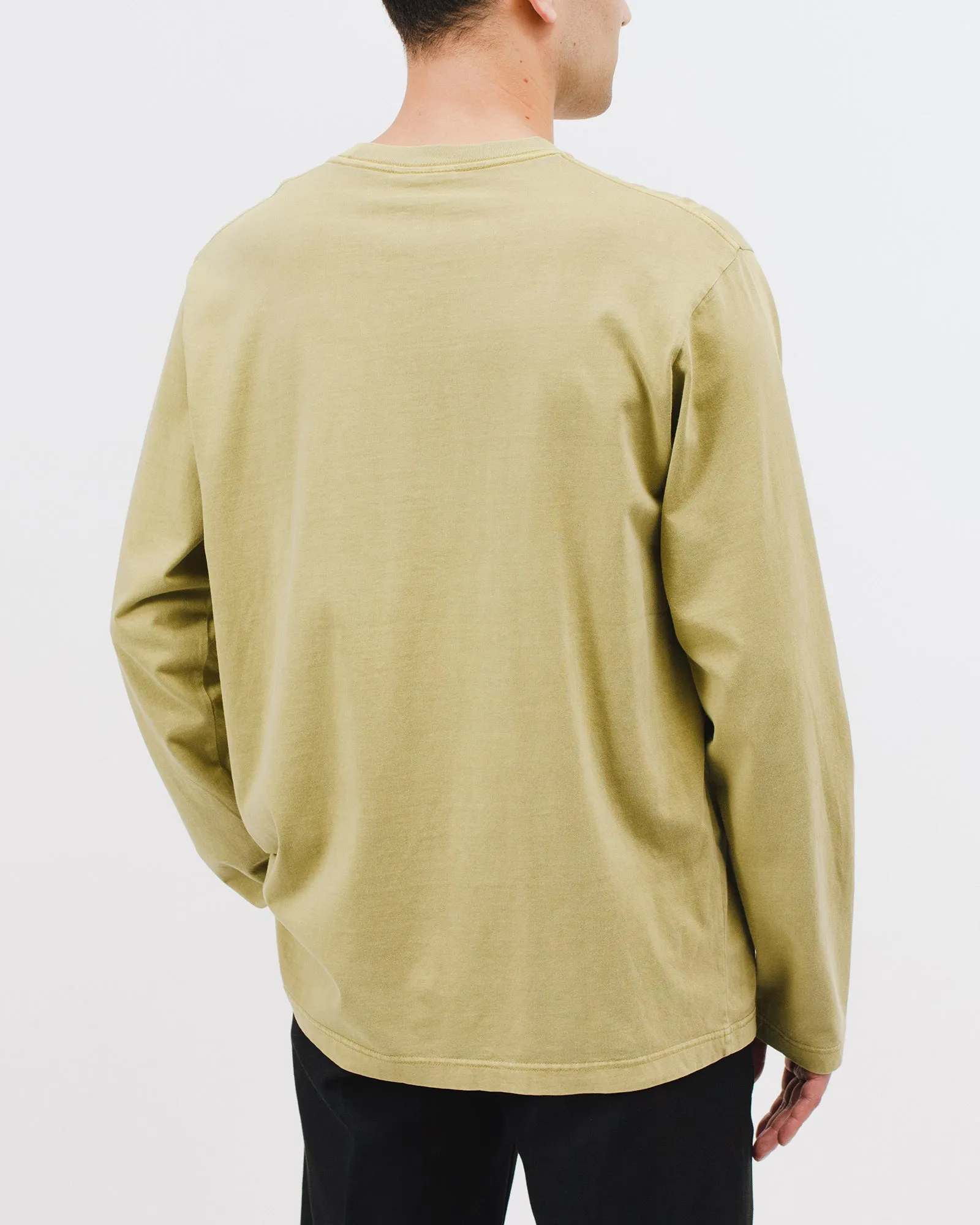 Natural Dyed Block LS Jersey - Moss