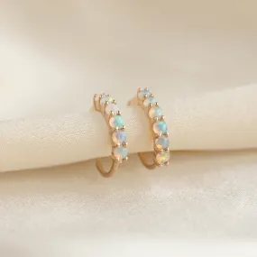 Opal Huggie Earrings 14k Gold - Calypso