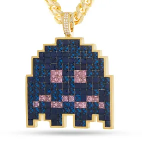 PAC-MAN x King Ice - Pixel Turn-to-Blue Ghost Necklace