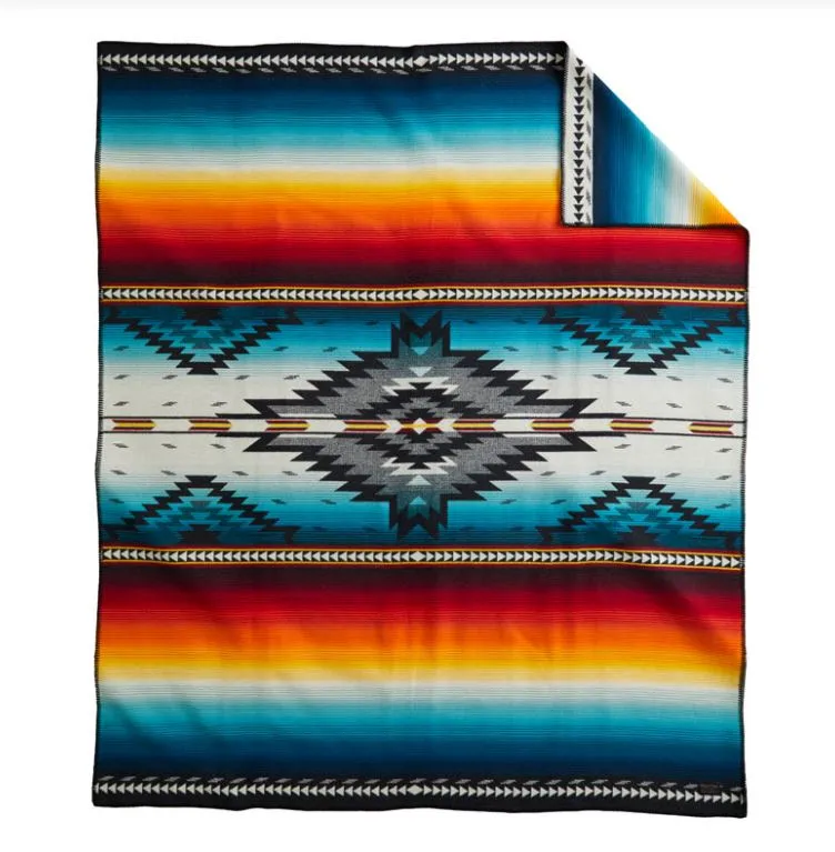 Pendleton® Jacquard Blanket Unnapped, Saltillo Sunset