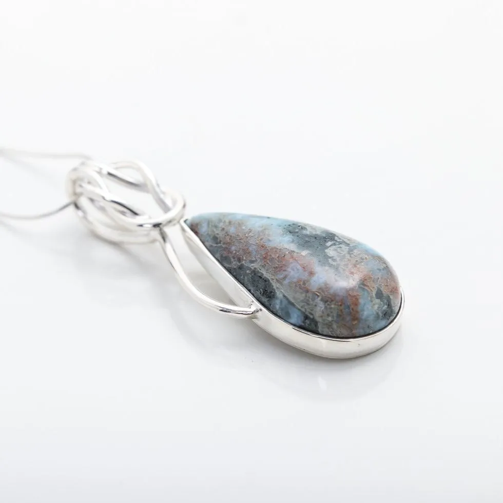 Pink Larimar Specimen Pendant, Dina