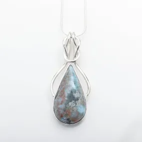 Pink Larimar Specimen Pendant, Dina