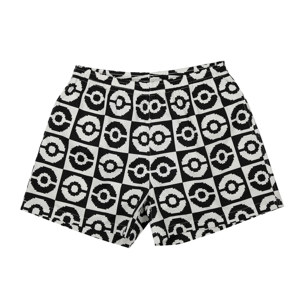 Poké Ball Allover Black & White Shorts