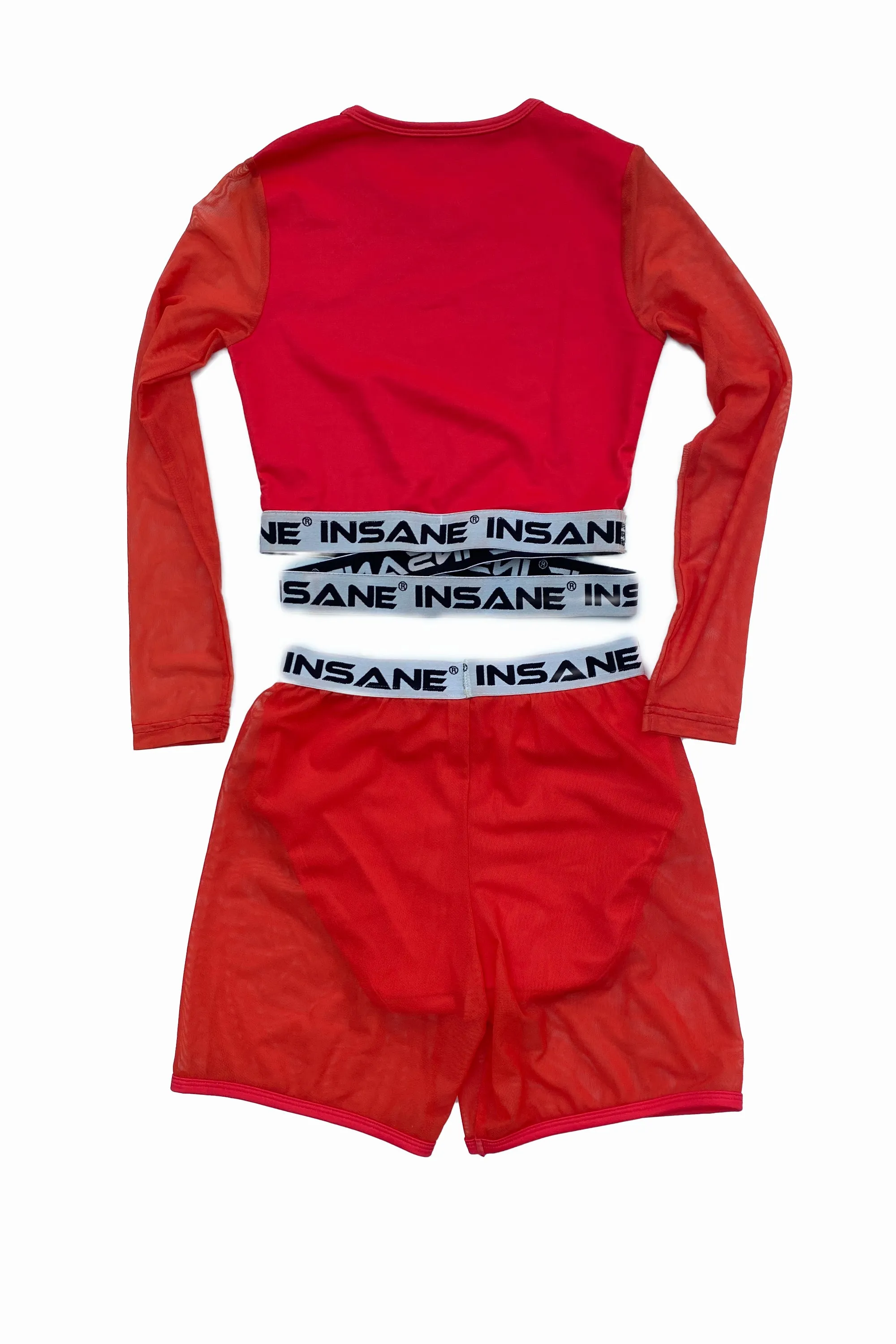 Pre Danced - Insane dancewear - Boyd Fierce crop and shots - Red - CXL