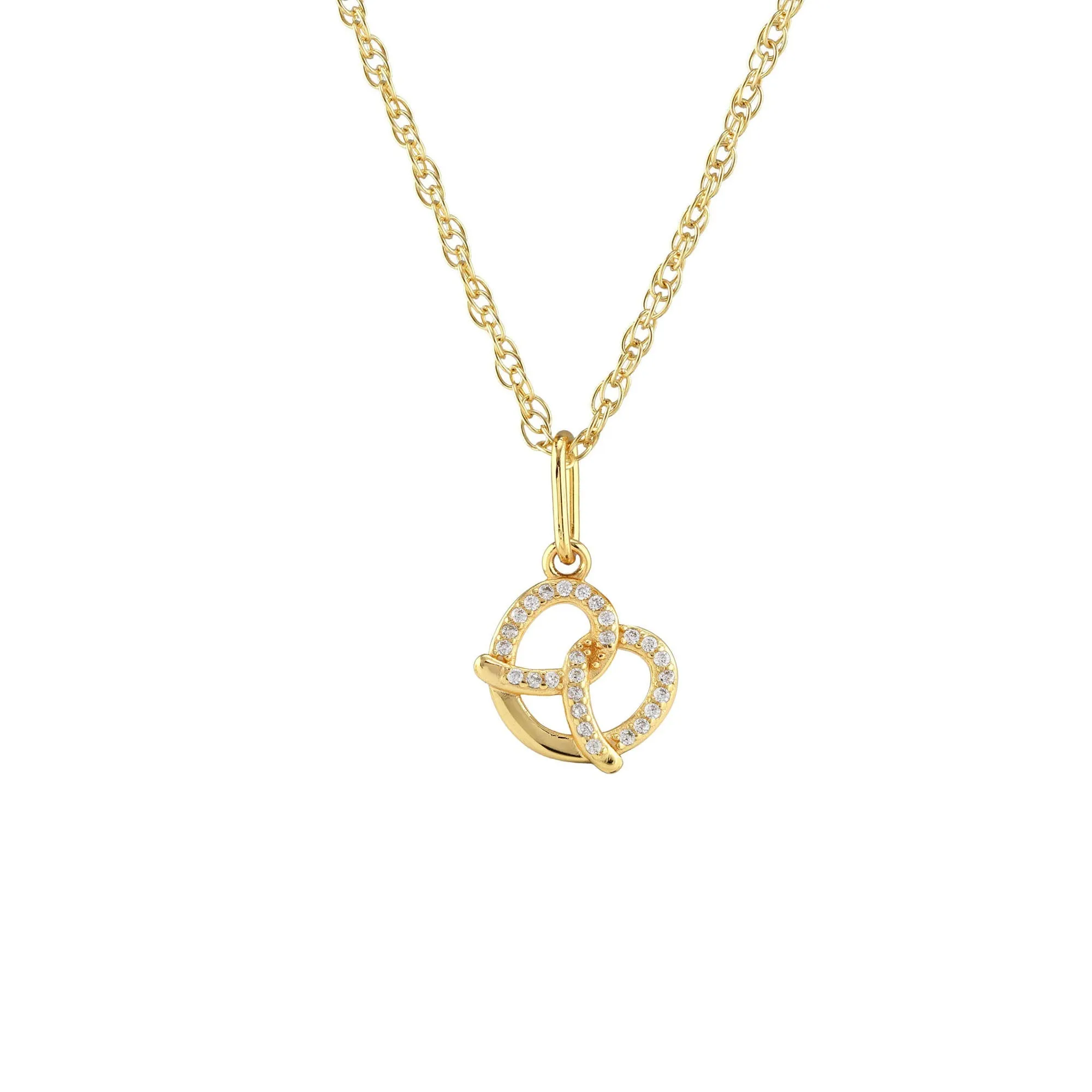 Pretzel Crystal Charm