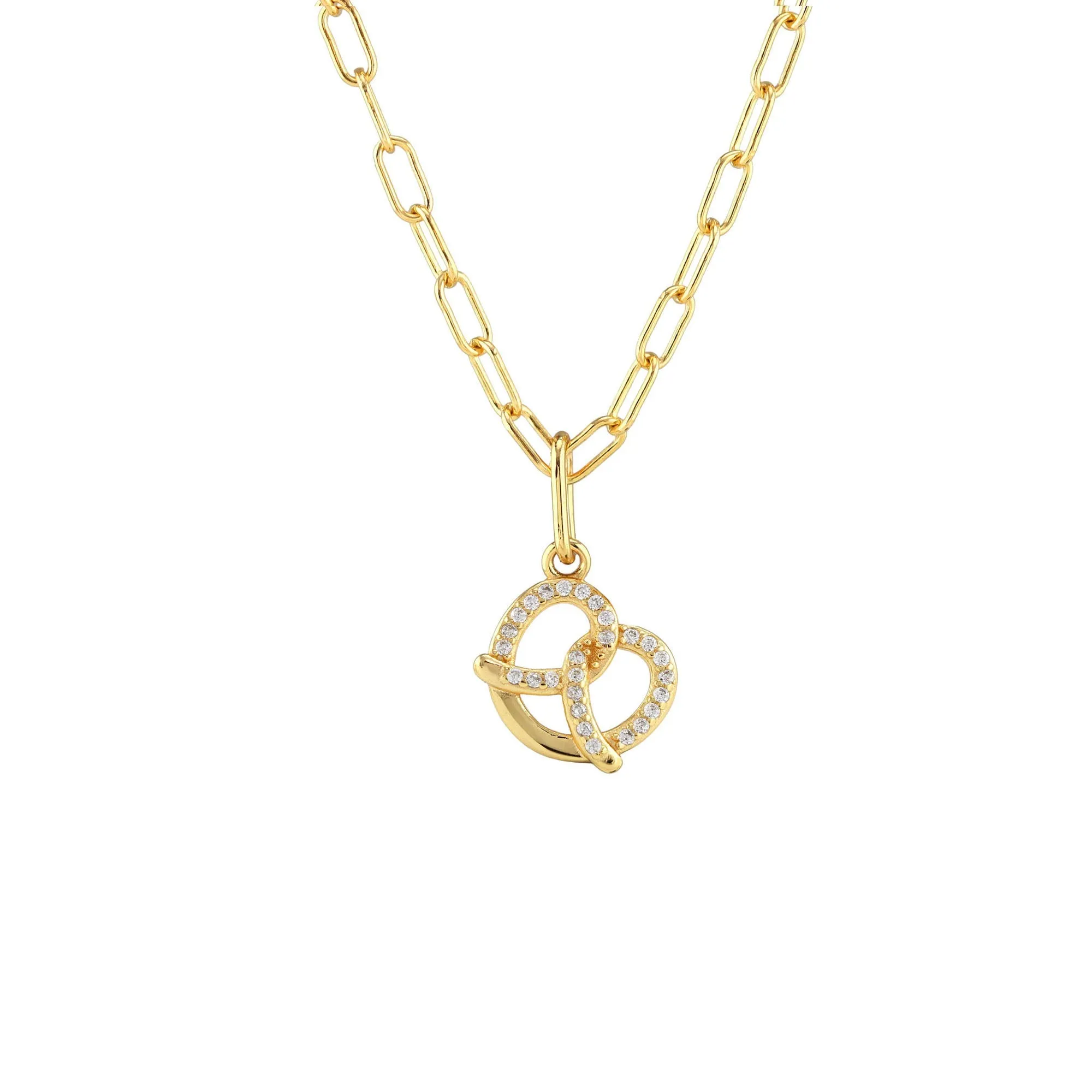 Pretzel Crystal Charm