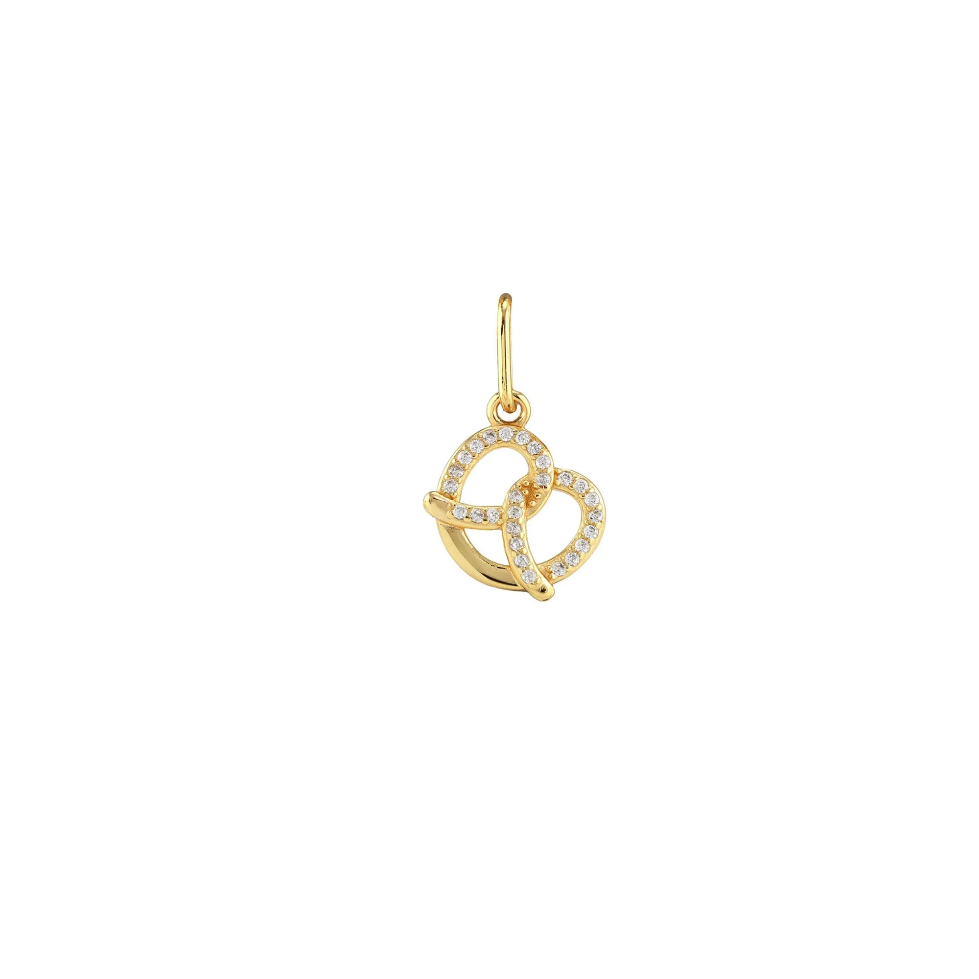 Pretzel Crystal Charm