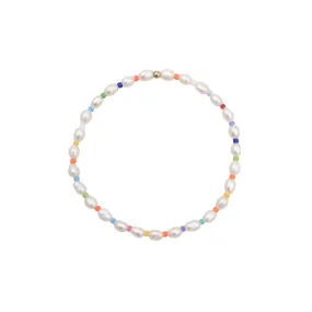 Rainbow Pearl Beaded Bracelet