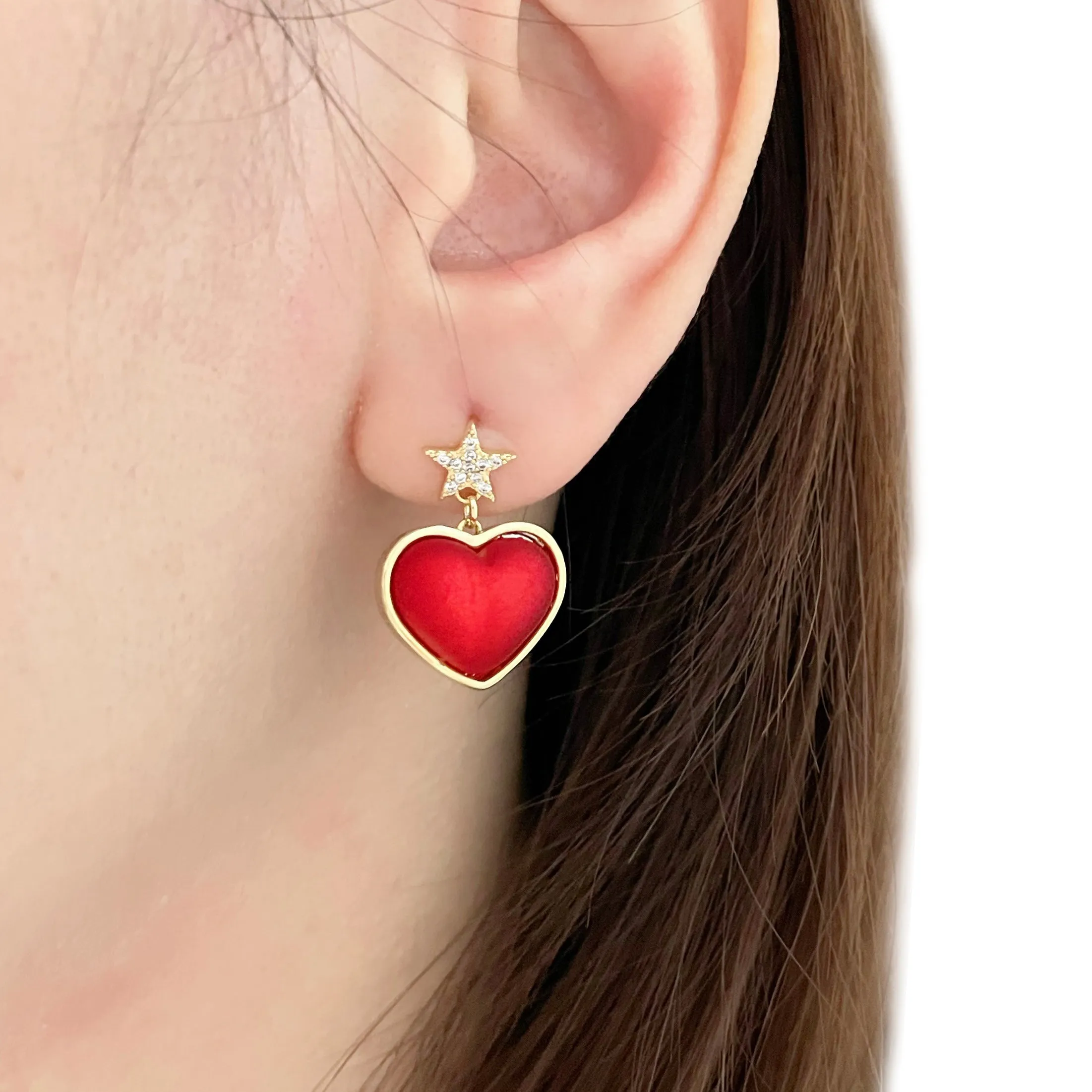 Red Blessing Love Earrings