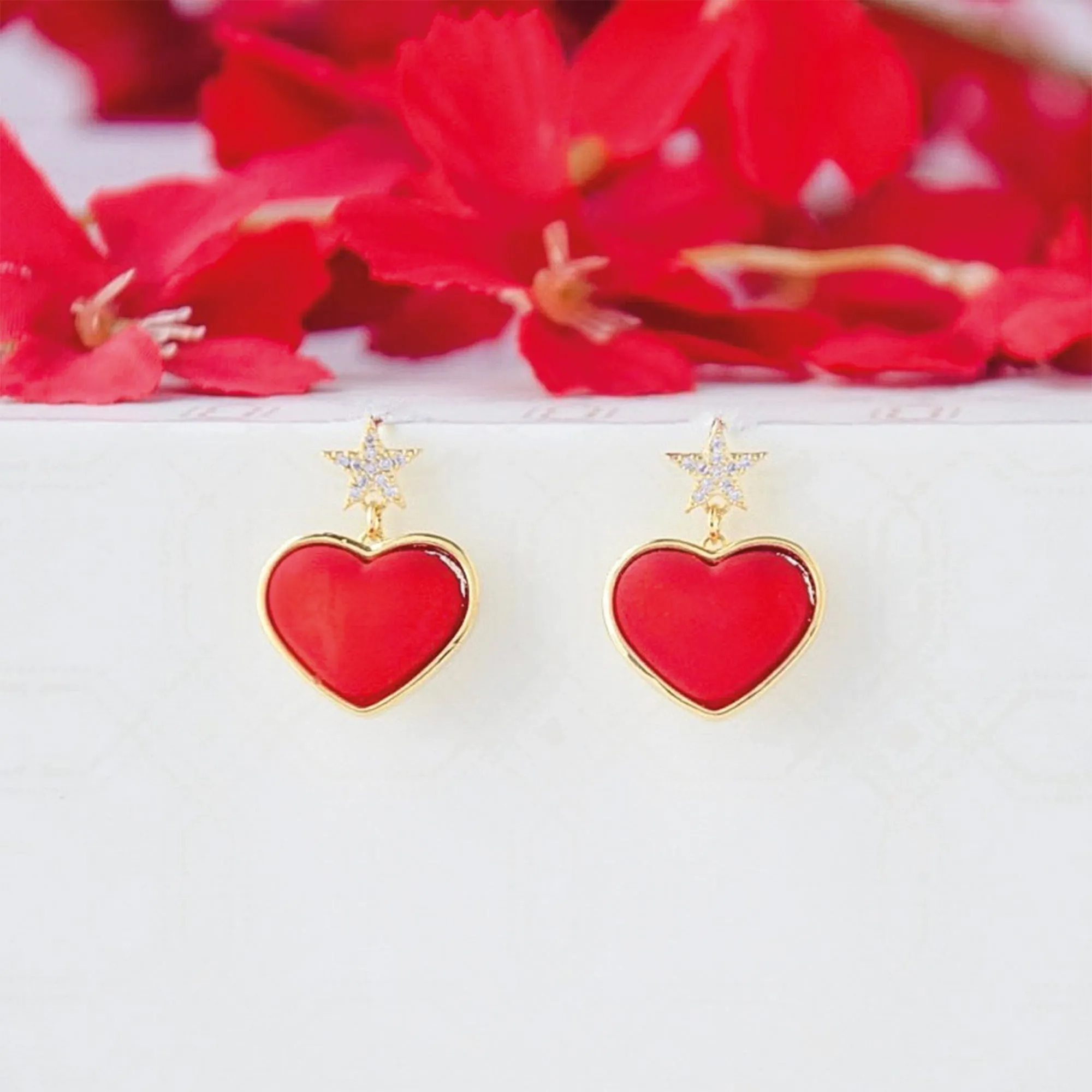 Red Blessing Love Earrings