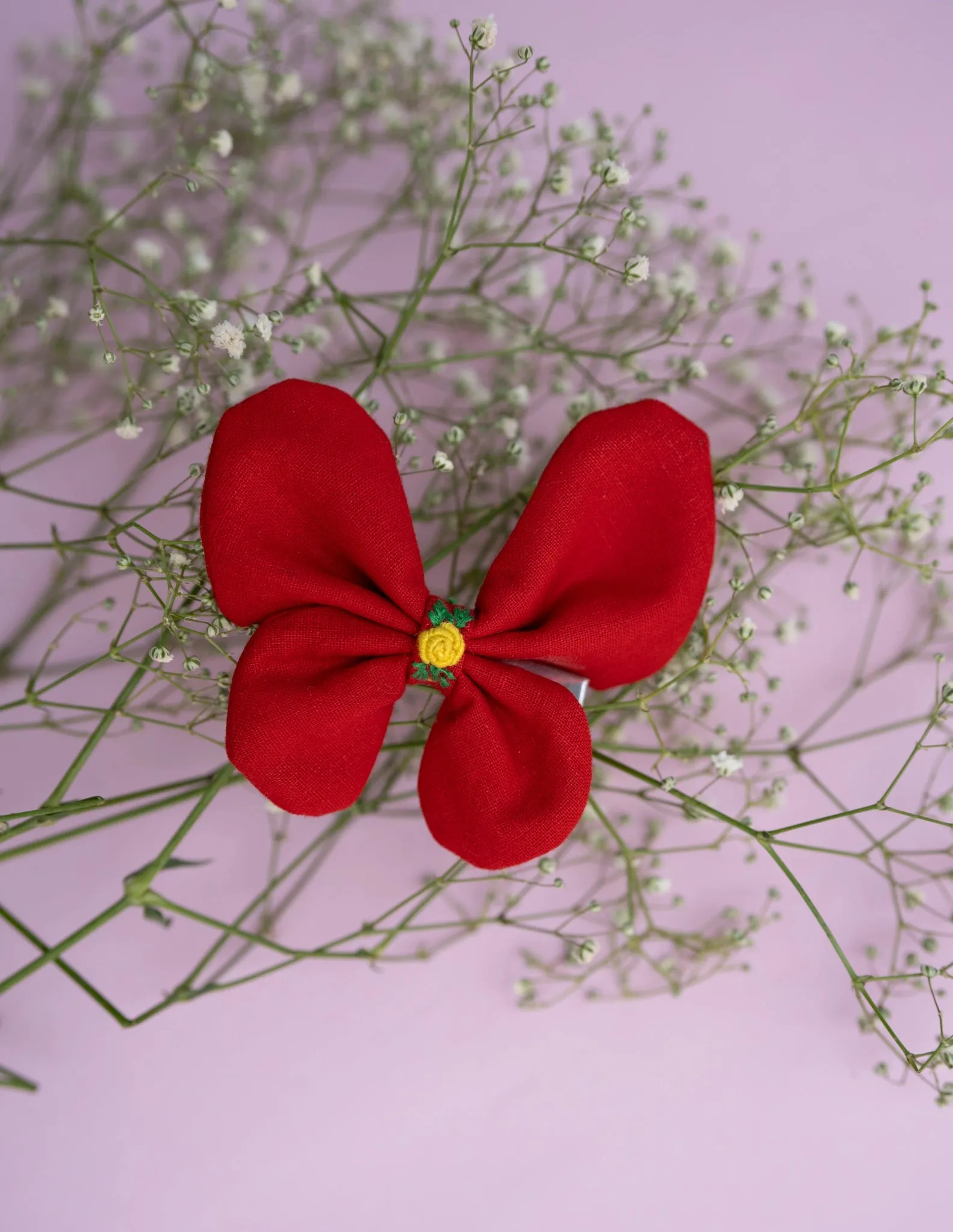 Red Flutter Bug Hair Clip | Butterfly Hair Clip